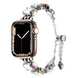 PSR aksesuar Zore KRD-115 Renkli Taş Tasarımlı Kordon-Colorful Apple Watch 40mm ile uyumlu