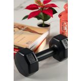 PSSPOR Dambıl Seti, 3 Set (1 kg x 2 Adet, 2 kg x 2 Adet, 3 kg x 2 Adet), Siyah, Plastik