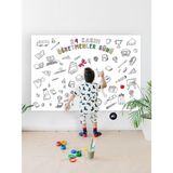 (PSTER21290) 24 Kasım Öğretmenler Günü Dev Boyama Kağıdı, Çocuklar Için Aktivite Boyama Rulosu (90X130CM)