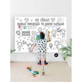 (PSTER21300) 23 Nisan Çocuk Bayramı Eğitici Dev Boyama Kağıdı, Çocuklar Için Aktivite Boyama Rulosu (90X130CM)