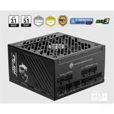 Psu Mpg A1250gs Pcie5 1250W 80+ Gold Atx 3.1 Pcie 5.1 2X 12V-2X6 Power Supply