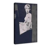 Psycho Retro Klasik Film Posteri Kanvas Poster Duvar Sanatı Dekor Baskılı Resim Tabloları Oturma Odası Yatak Odası Dekorasyon Çerçevesi: 12×18 inç (30 × 45 cm)