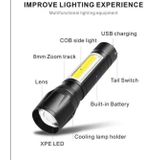 Pt-4140 3 Mod Şarjlı 3 Watt 600 Lümen Süper Parlak Cob Led El Feneri Zoomlu Flaşörlü Polis Feneri