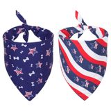 PTDECOR Amerikan Bayrağı Köpek Bandanası 4 Temmuz Köpek Yavrusu Bandanaları Ters Çevrilebilir Üçgen Önlük Eşarp Bandanalar Küçük Orta Büyük Köpekler Evcil Hayvanlar için (Stil 2)
