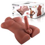 Ptm Grayson - Anal Girişli 16 cm Yapay Penis Erkek Zenci Realistik Manken Yarım Vücut Dildo
