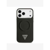 PU Deri Metal Kamera Çerçeveli Üçgen Logolu Magsafe Uyumlu iPhone 17 Pro Kılıf