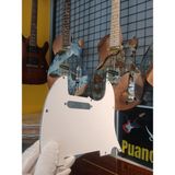 Puandorg Telecaster Pickguard Beyaz Renk 3 Katlı 8 Delik - Beyaz