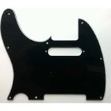 Puandorg Telecaster Pickguard Siyah Renk 3 Katlı 8 Delik - Koyu Siyah