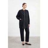 Puane Kadın Aksesuar Detaylı Fermuarlı Tunik Pantolon Takım – 26S-14453TKS - BLACK