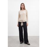 Puane Kadın Bağlama Detaylı Şifon Tül Tunik – 10786TUN - BEIGE