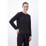 Puane Kadın Bağlama Detaylı Şifon Tül Tunik – 10786TUN - BLACK