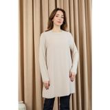Puane Kadın Balıkçı Yaka Tül Detaylı Bluz - 10269TUN - BEIGE
