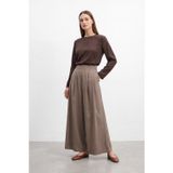 Puane Kadın Beli Lastikli Geniş Paça Dokuma Pantolon – 18310PNT - MINK