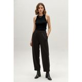 Puane Kadın Beli Lastikli Havuç Form Modal Pantolon-18276PNT - BLACK