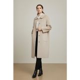 Puane Kadın Düğme ve Cep Detaylı Fox Kaban - 15220KBN - BEIGE