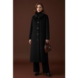 Puane Kadın Düğme ve Cep Detaylı Fox Kaban - 15220KBN - BLACK