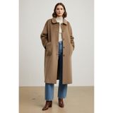 Puane Kadın Düğme ve Cep Detaylı Fox Kaban - 15220KBN - DARK CAMEL