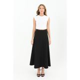 Puane Kadın Fermuarlı Kloş Etek - 18201ETK - BLACK