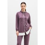 Puane Kadın Kapüşonlu Fermuarlı Tunik Pantolon Takımı-14427 - DAMSON