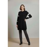 Puane Kadın Kolları Fırfır Detaylı Tunik-10718TUN - BLACK