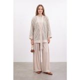 Puane Kadın Payet Detaylı Şık Üçlü Takım -14483PNT - BEIGE