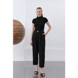 Puane Kadın Pileli Pantolon - 18227PNT - BLACK