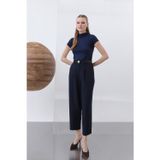 Puane Kadın Pileli Pantolon - 18227PNT - NAVY