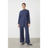 Puane Kadın Rahat Kesim Tunik Pantolon Takım-14457TKS - NAVY