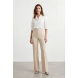 Puane Kadın Yüksek Bel Geniş Paça Pantolon – 18298PNT - BEIGE