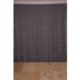 PUANLI ÇİFT RENK LİLA İP PERDE HAZIR DÜĞMELERİ DİKİLMİŞ İP PERDE 300*270 cm