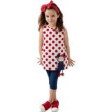 Puanlı Lily Kız Çocuk Yazlık T-shirt Tunik Tayt Takım