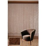 PUANLI MODEL ACI KAHVE RENK HAZIR İP PERDE 300*280 cm