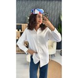 PUANT Kadın Beyaz Oversize Gömlek