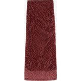 Puantiyeli Drape Detaylı Transparan Midi Etek Mürdüm - Bordo