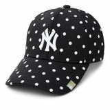 Puantiyeli NY Nakışlı Kumaş Unisex Spor Şapka (Pu1)
