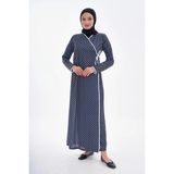 Puantiyeli Yandan Bağlamalı Namaz Elbisesi - Gül Kurusu