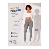 Pubi LİKRALI KADIN DAR PAÇA OKUL PANTOLONU