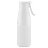 Puccon 500 ml Pipetli Beyaz Çelik Matara/termos - Silikon Gövdeli (Plus) - 50008