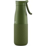 Puccon 500 ml Pipetli Haki Çelik Matara/termos - Silikon Gövdeli (Plus) - 50012 - Haki Yeşil