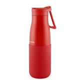 Puccon Kırmızı 500 ml Çelik Okul Matarası - Silikon Gövdeli (Nokta) Çelik Termos - 50024