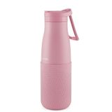 Puccon Pembe 500 ml Çelik Okul Matarası - Silikon Gövdeli (Nokta) Çelik Termos - 50025