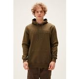 Pucker Bear Hoodie Haki Yeşil 3D Baskılı Kapüşonlu Erkek Sweatshirt