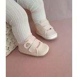 Pudra Gökkuşağı Nakışlı Cırt Cırtlı Kız Bebek Patik-g-2360