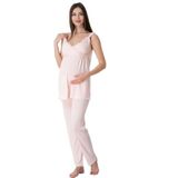 Pudra Hamile Lohusa Emzirme Özellikli Askılı Pijama Takımı 9032, L, S9032EF-19804IGP27192896