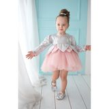 Pudra Payet Tütü Bebek Elbise - 3 Yaş