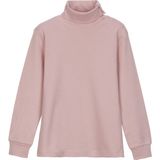 Pudra Pembe Basic Kız Çocuk Çıtçıtlı Tam Balıkçı Yaka Şardonlu Kışlık Uzun Kollu Tişört - 3 Yaş