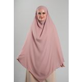 Pudra Pratik Hazır Geçmeli Tesettür Eşarp Krep Bağcıklı Sufle Hijab 2313_06