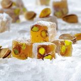 Pudra Şekerli Duble Kavrulmuş Antep Fıstıklı Mini Lokum 500g - 500 gr