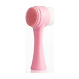 Pudra Shine Pudrashine Çift Taraflı Cilt ve Yüz Temizleme Fırçası Pembe