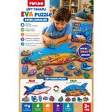 Puedo Deniz Canlıları EVA Çift Taraflı Puzzle 35 Parça 3D Eğitici Oyuncak 3+ Yaş